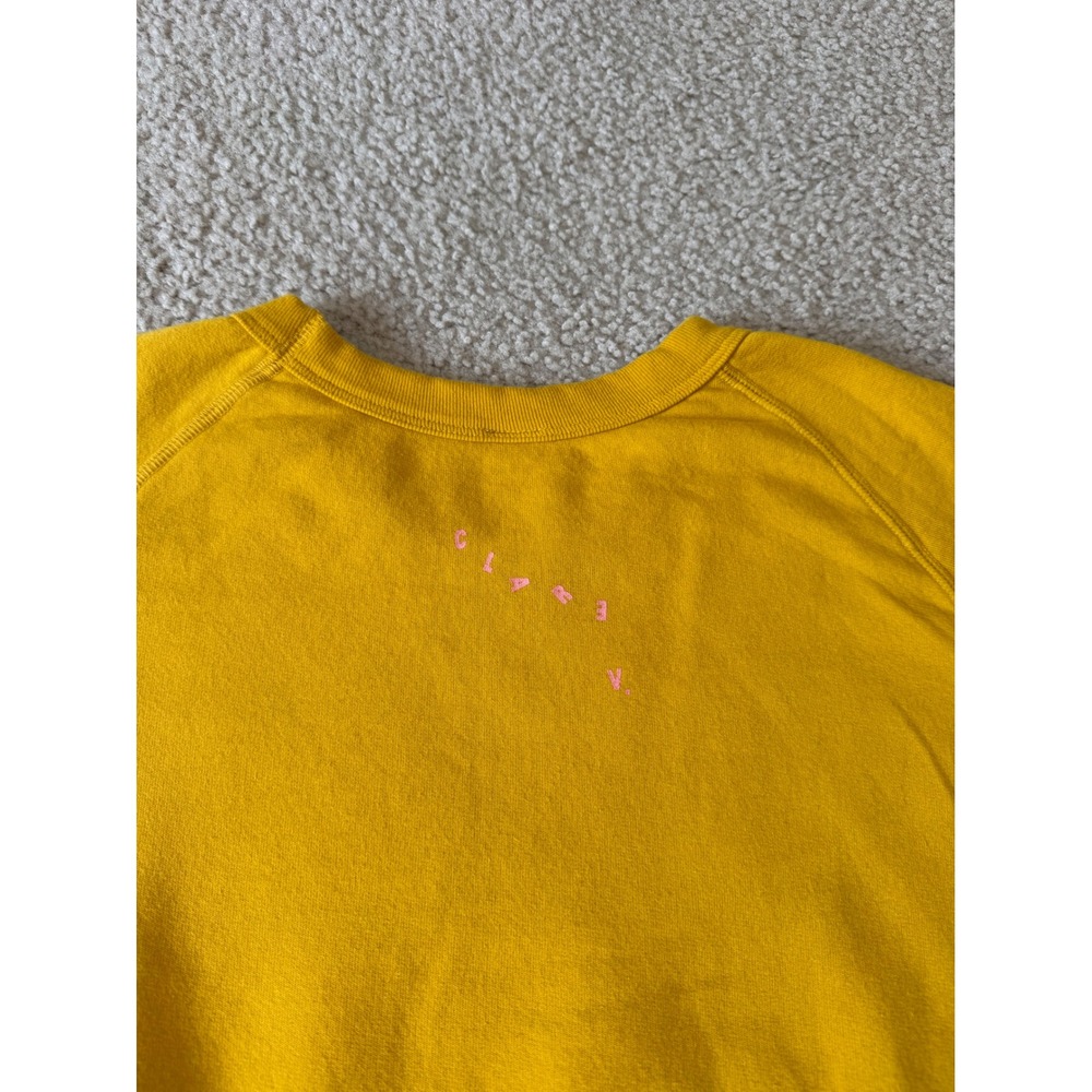 Clare V Sweatshirt Crewneck Pullover Oui Marigold Yellow large - Picture 9 of 11